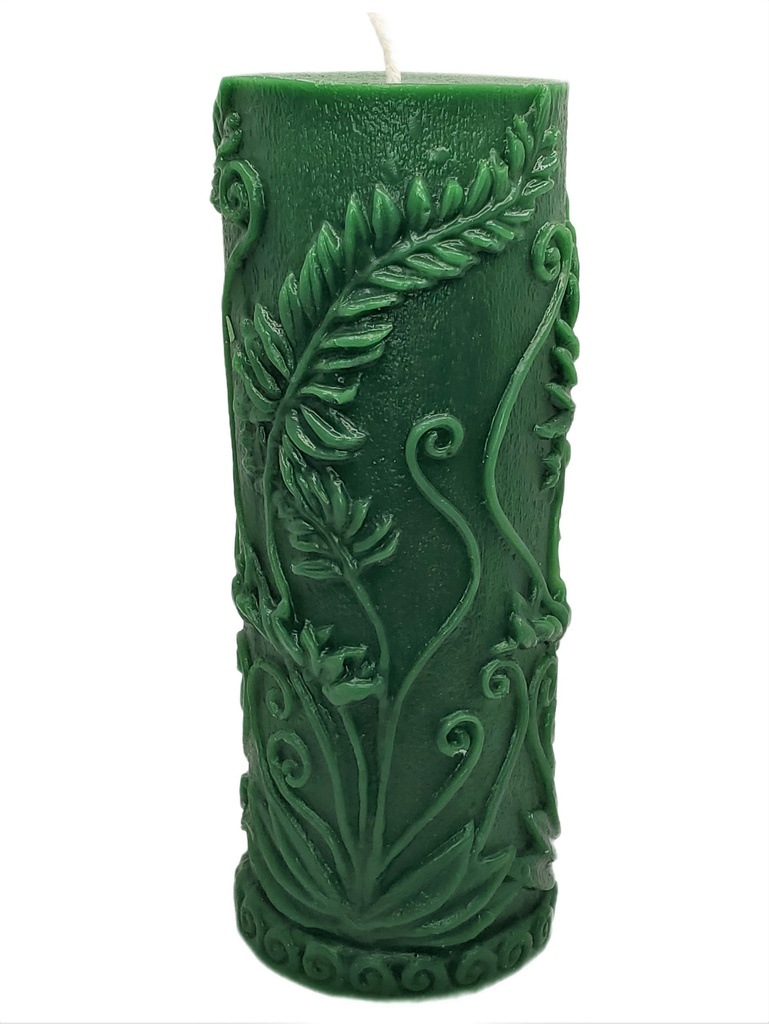 Rustic Fern Pillar Candle