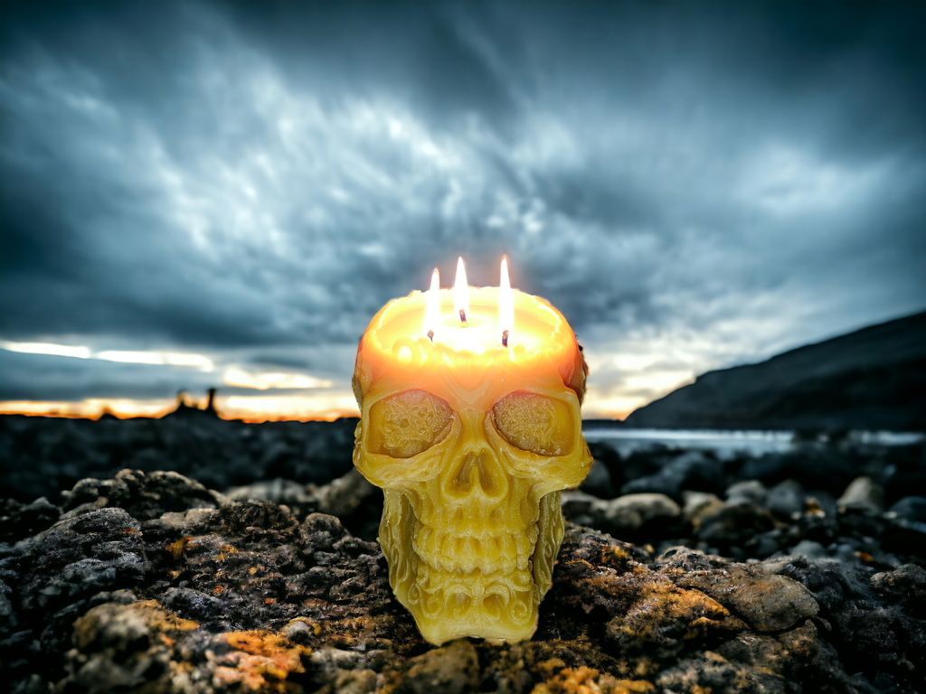 Celtic Skull Candle