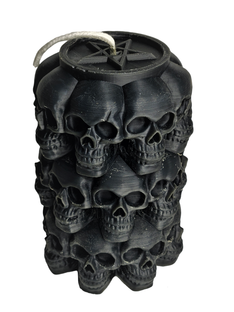 Large Skulls Pillar Candle