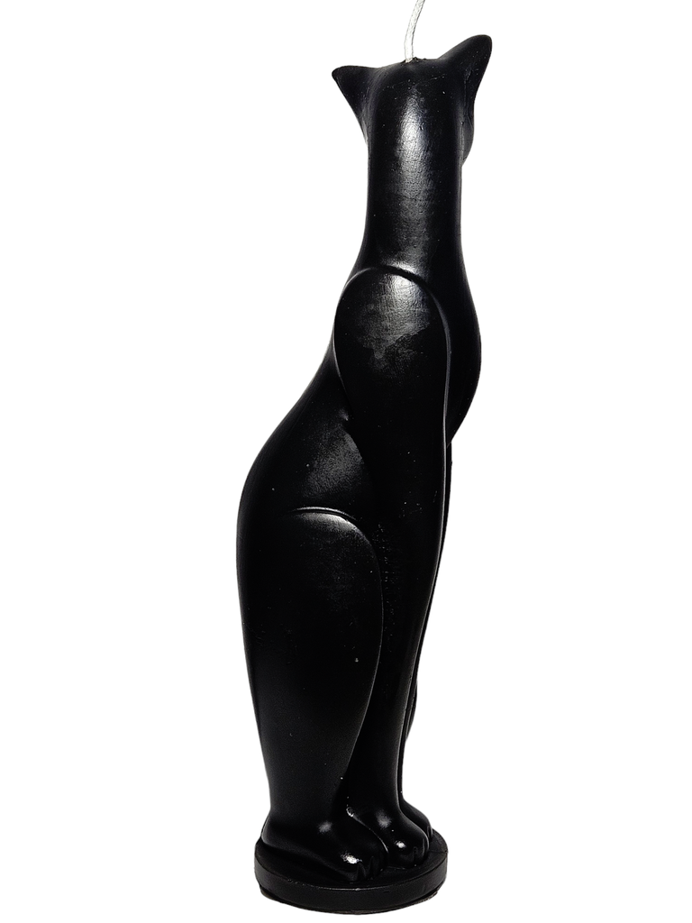 Sleek Black Cat Candle