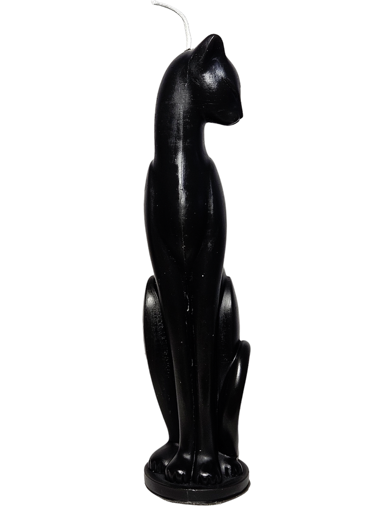 Sleek Black Cat Candle