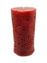 Snowflake Pillar Candle