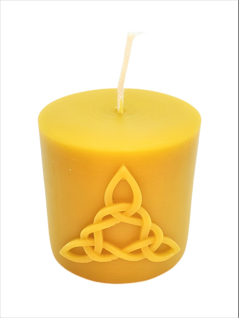 [CAND-ITP-NAT] Bougie Triquetra entrelacée celtique (Natural)
