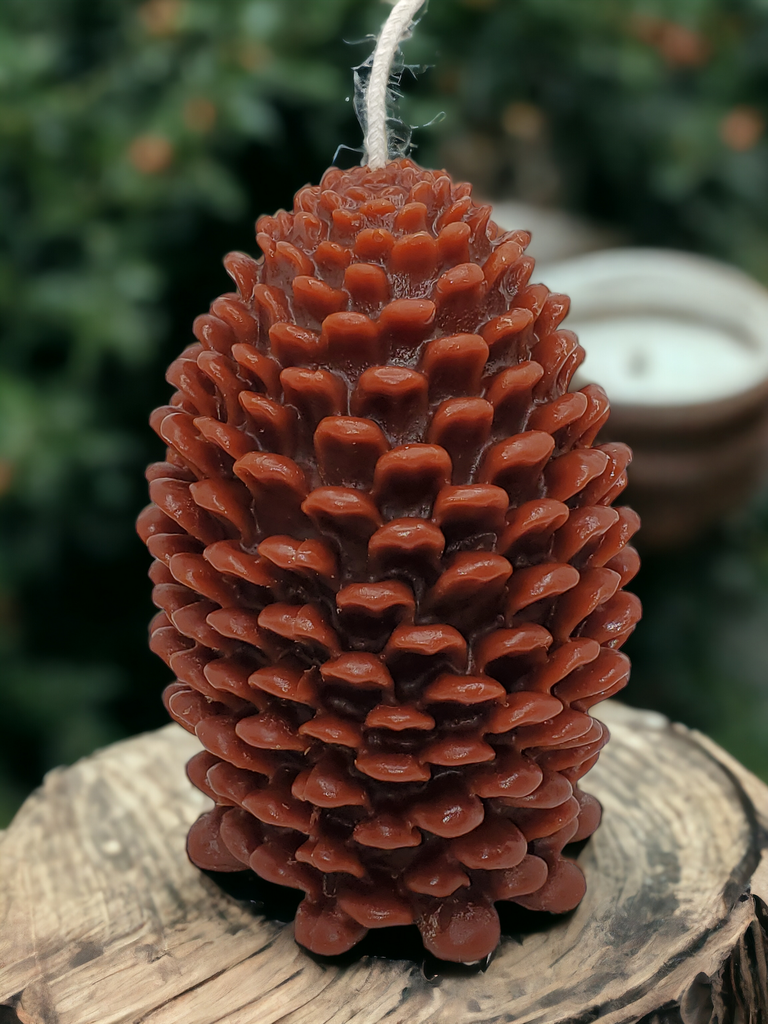 [CAND-JPINE-BR] Bougie géante pomme de pin