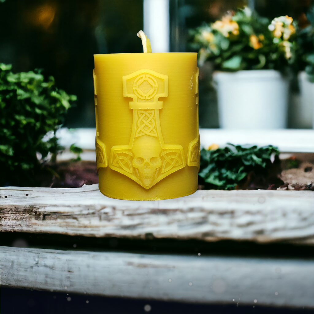 Thor's Hammer Candle (Natural)
