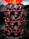 Large Skulls Pillar Candle