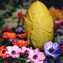 Bee Egg Pillar Candle