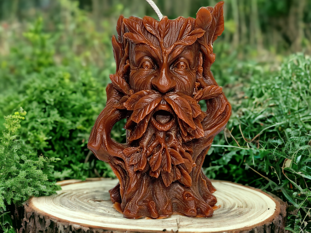 [CAND-TMN-BRN] Tree Man Candle (Brown)
