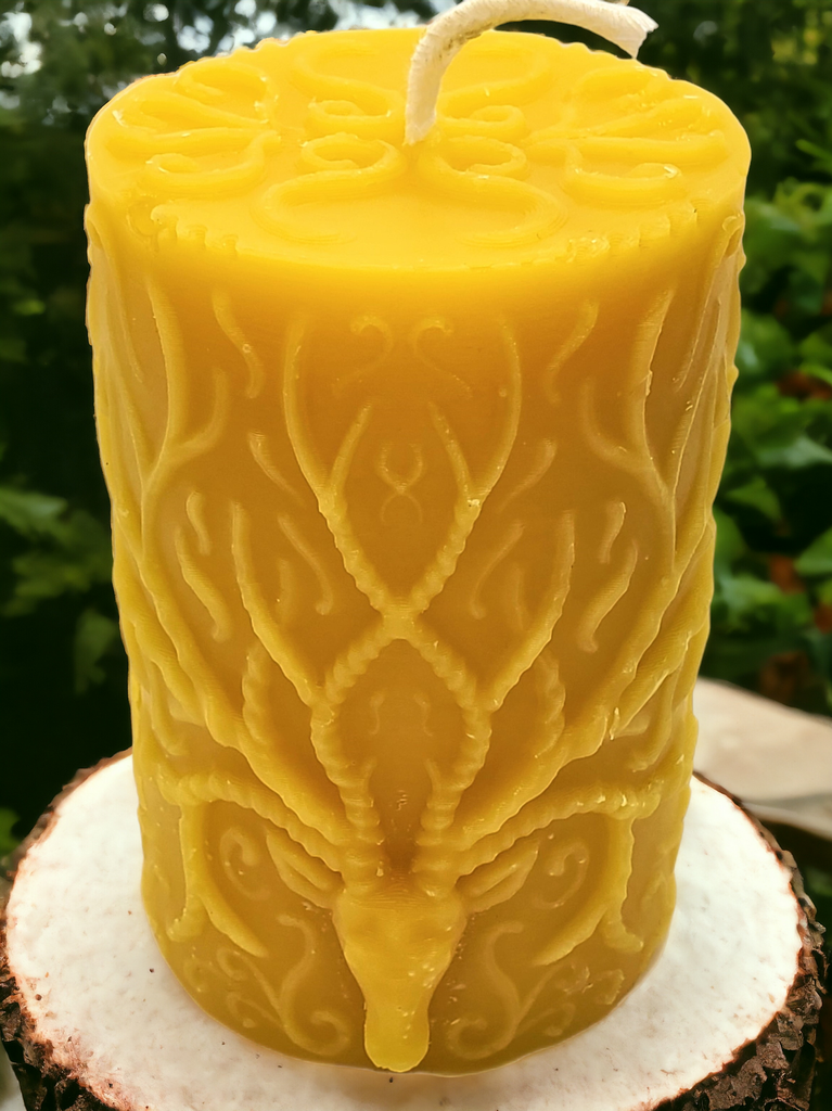 [CAND-DEER-NAT] Bougie Pilier Cerf (Natural)