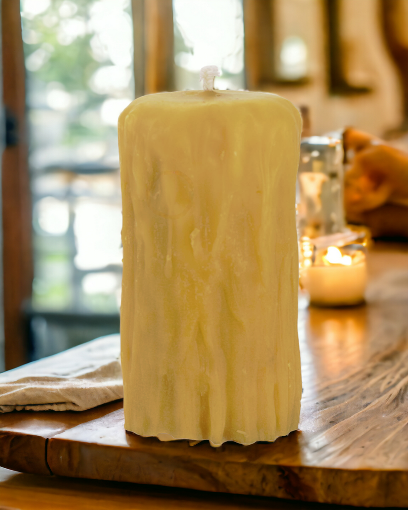 [CAND-5RP-NAT] 5" Rustic Pillar Candle
