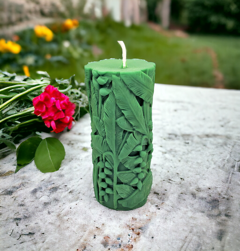 [CAND-STLK-GRN] Stalks Pillar Candle