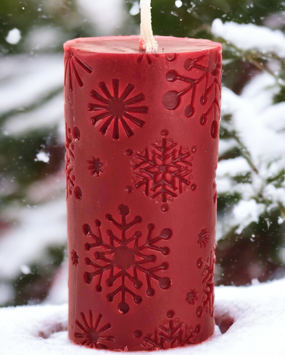 [CAND-SNOFLK-LRG] Snowflake Pillar Candle