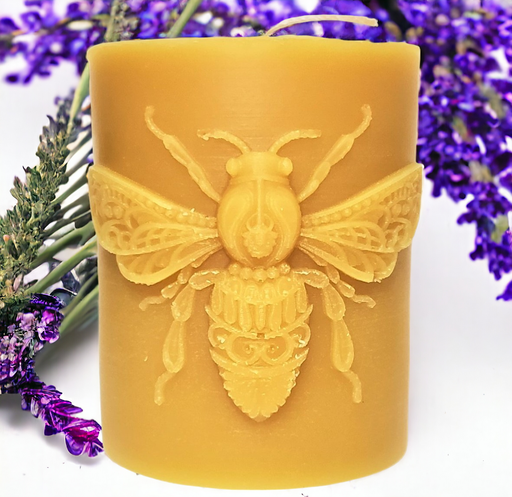 [CAND-LBE-NAT] Large Bee Pillar Candle