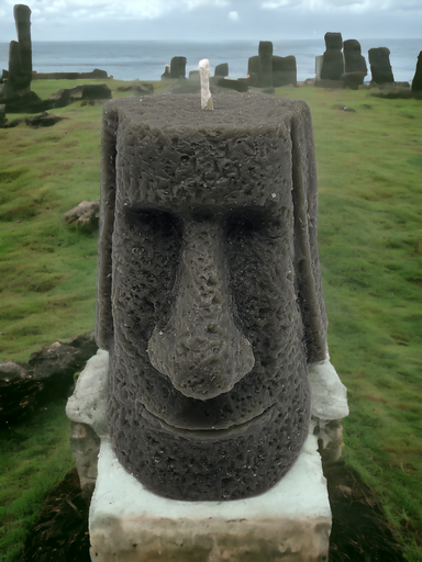 [CAND-MOAI-BLK] Moai Candle